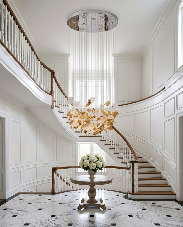 Windswept Leaf Chandelier