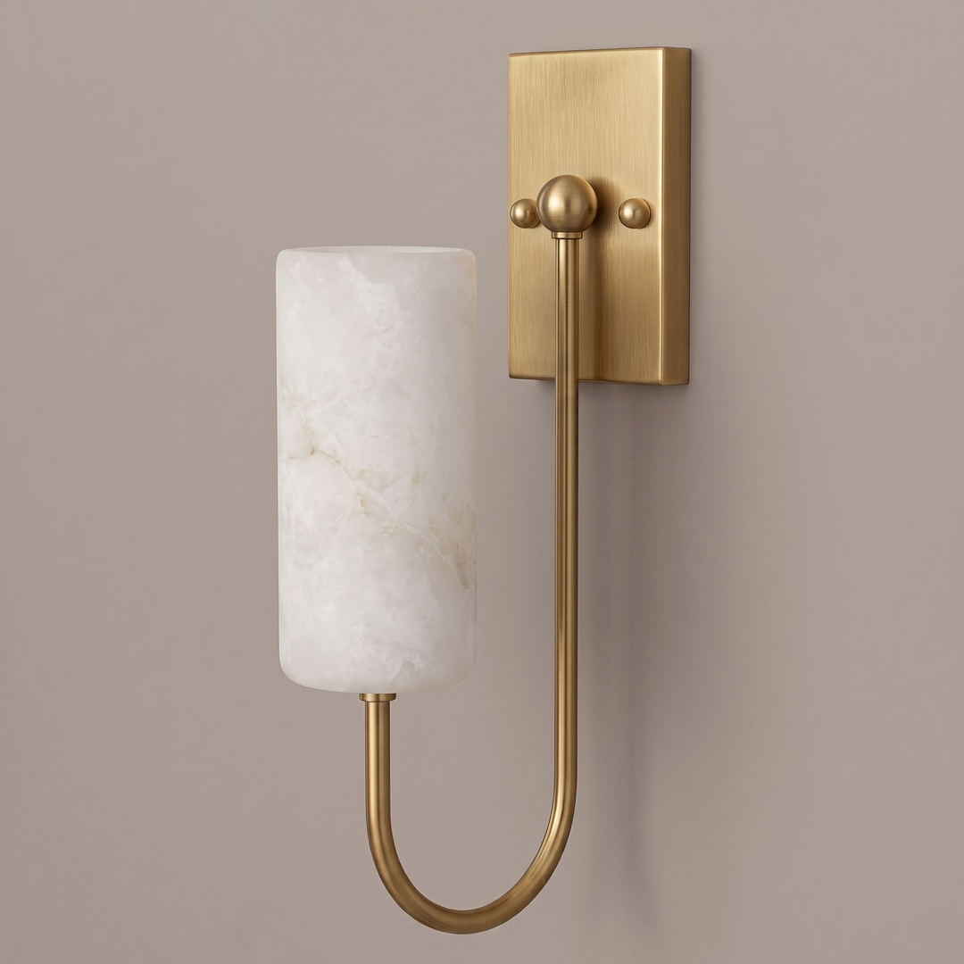 Wishbone Alabaster Wall Sconce