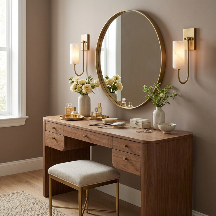 Wishbone Alabaster Wall Sconce