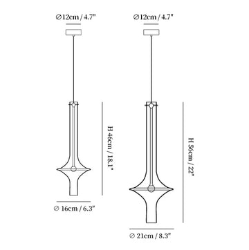 Wonder Suspension Lamp — Dimension drawings 1
