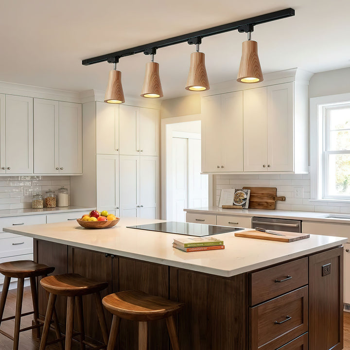 Wood Track Ceiling Lamp