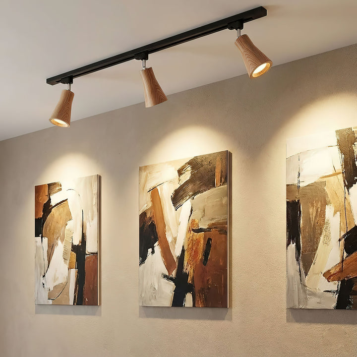 Wood Track Ceiling Lamp
