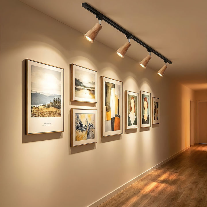Wood Track Ceiling Lamp
