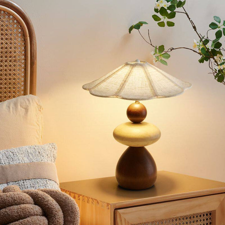 Wood Pebble Table Lamp - Vakkerlight
