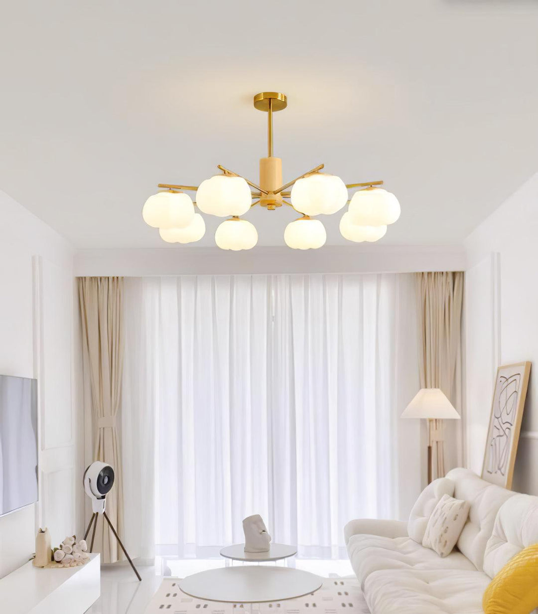 Wooden Cotton Balls Chandelier - Vakkerlight