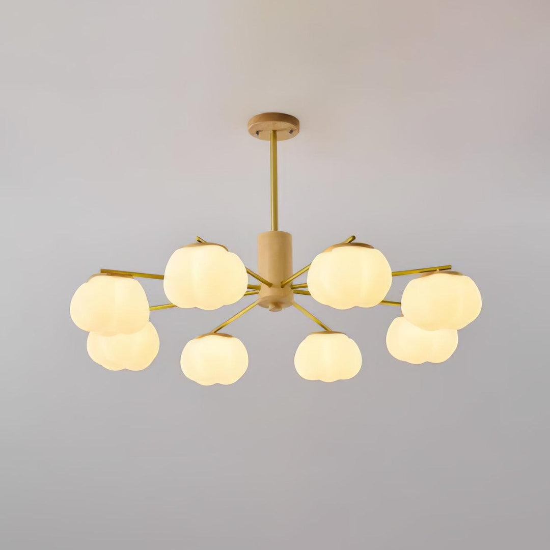 Wooden Cotton Balls Chandelier - Vakkerlight