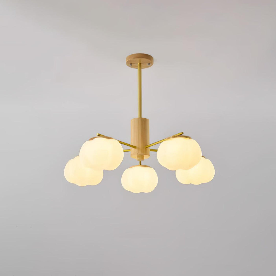 Wooden Cotton Balls Chandelier - Vakkerlight