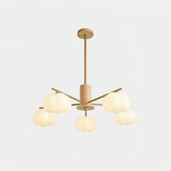 Wooden Cotton Balls Chandelier - Vakkerlight