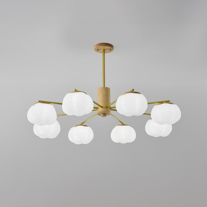 Wooden Cotton Balls Chandelier - Vakkerlight