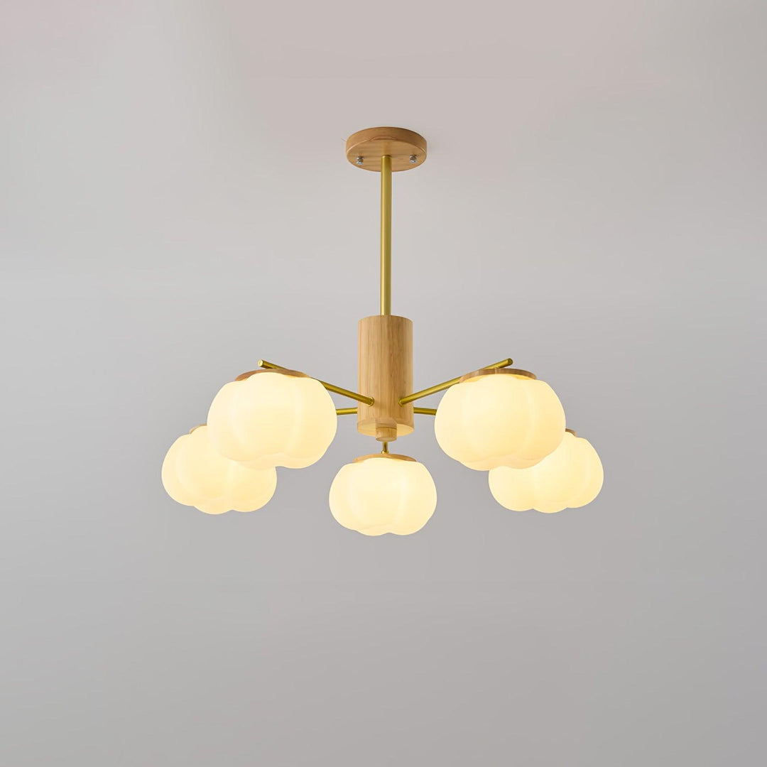 Wooden Cotton Balls Chandelier - Vakkerlight