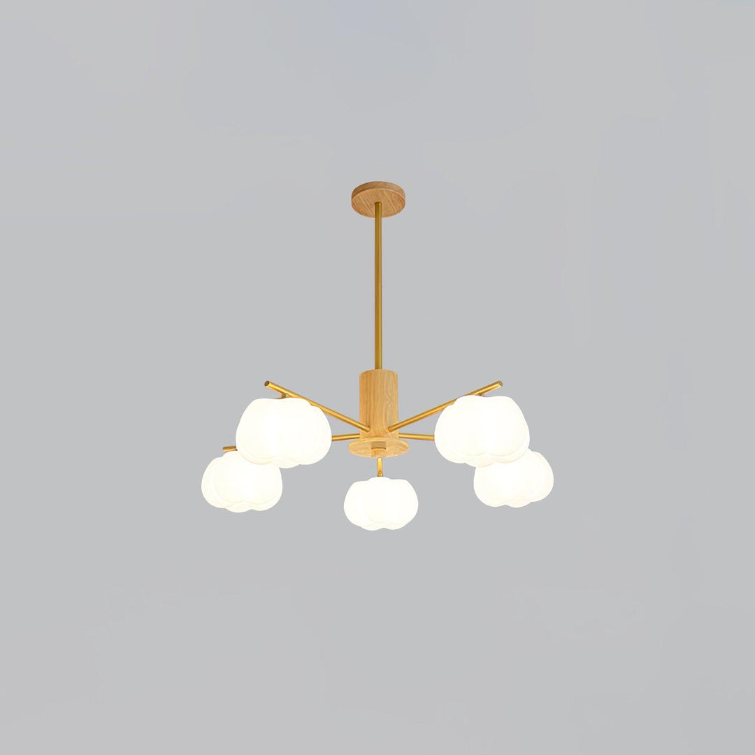 Wooden Cotton Balls Chandelier - Vakkerlight