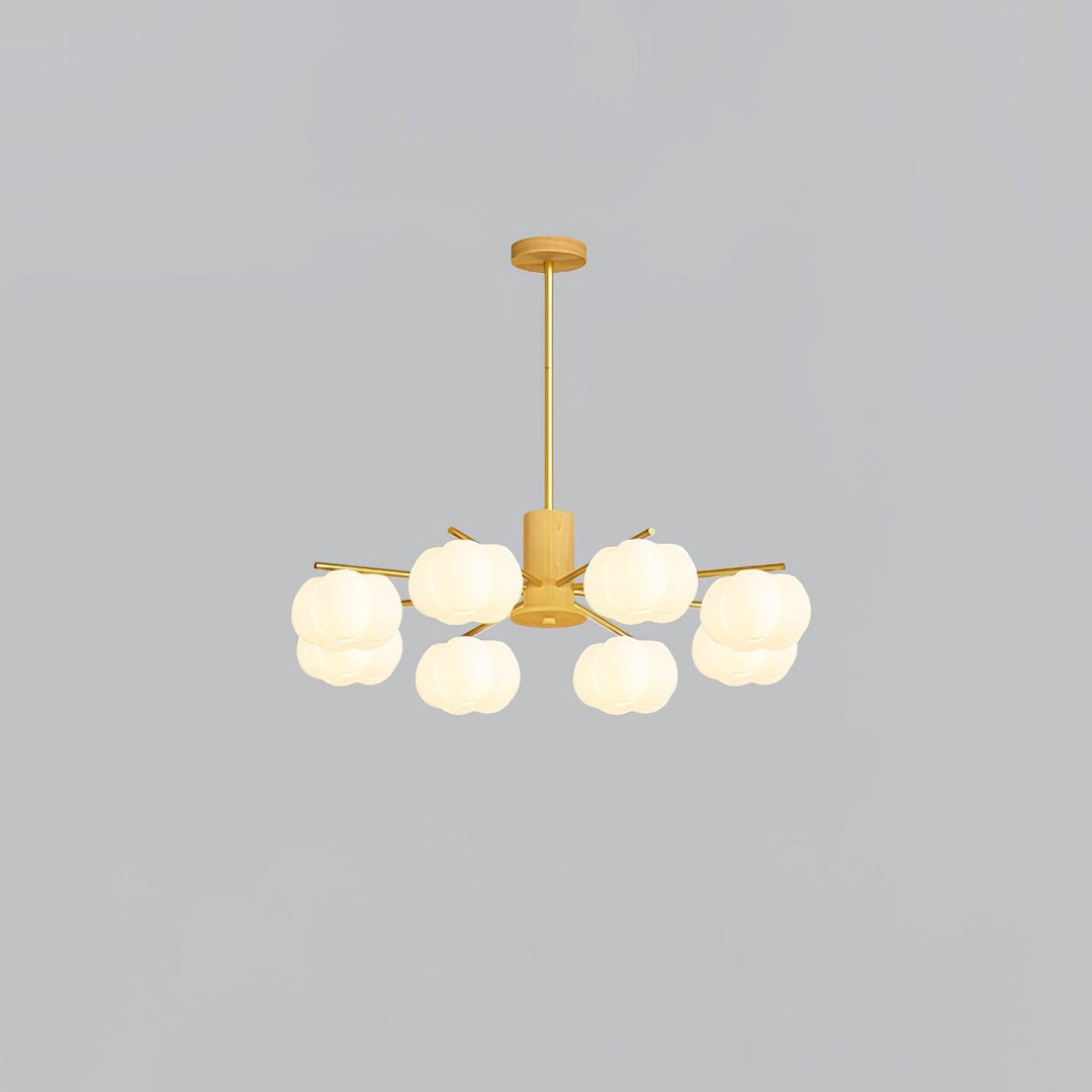 Wooden Cotton Balls Chandelier - Vakkerlight