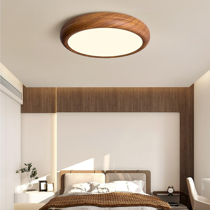 Wood Grain Round Ceiling Lamp - Vakkerlight