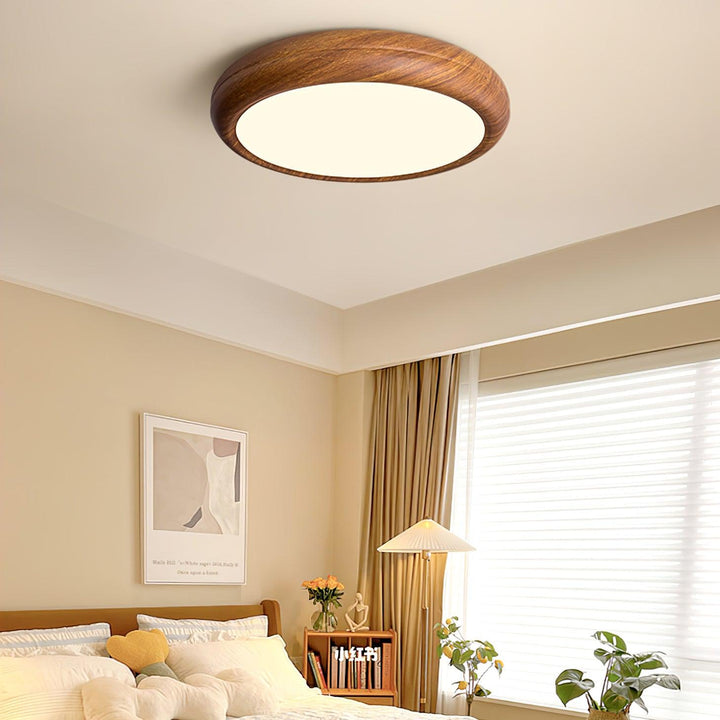 Wood Grain Round Ceiling Lamp - Vakkerlight