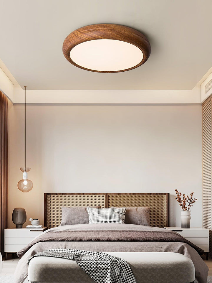 Wood Grain Round Ceiling Lamp - Vakkerlight