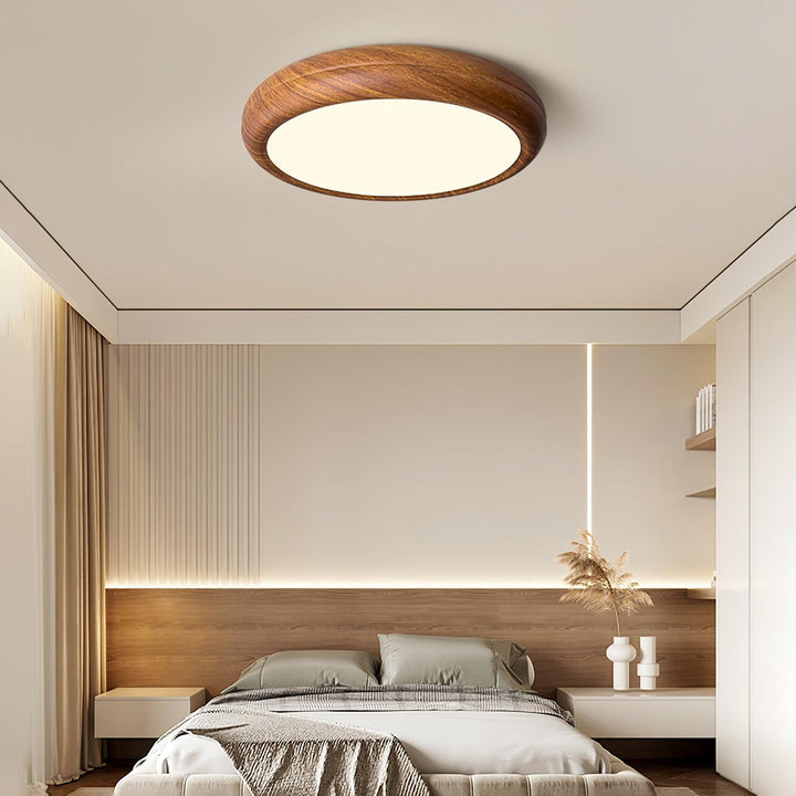 Wood Grain Round Ceiling Lamp - Vakkerlight