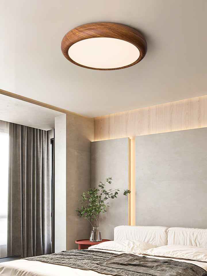 Wood Grain Round Ceiling Lamp - Vakkerlight