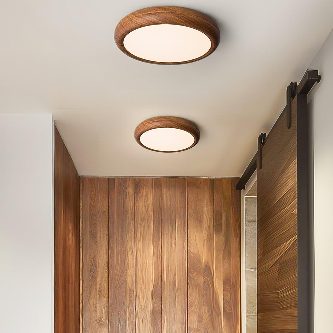 Wood Grain Round Ceiling Lamp - Vakkerlight