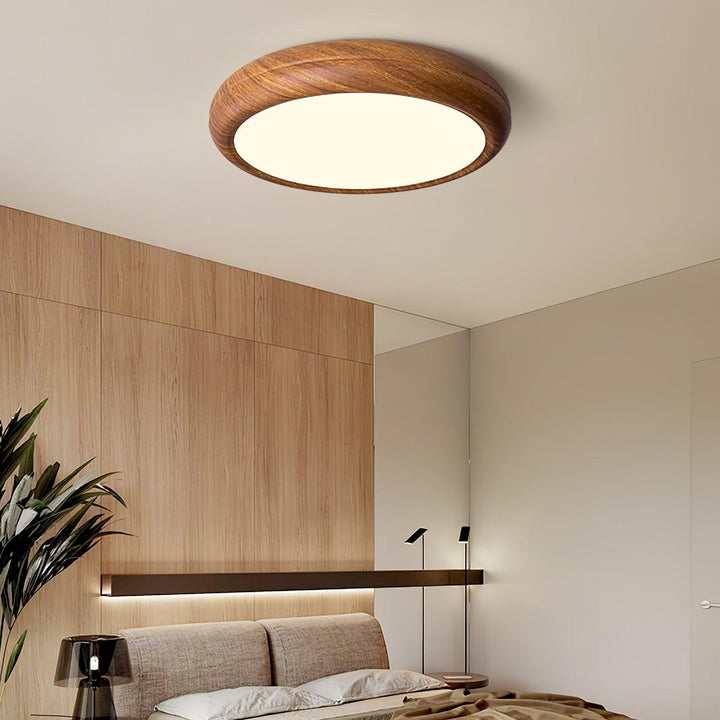 Wood Grain Round Ceiling Lamp - Vakkerlight