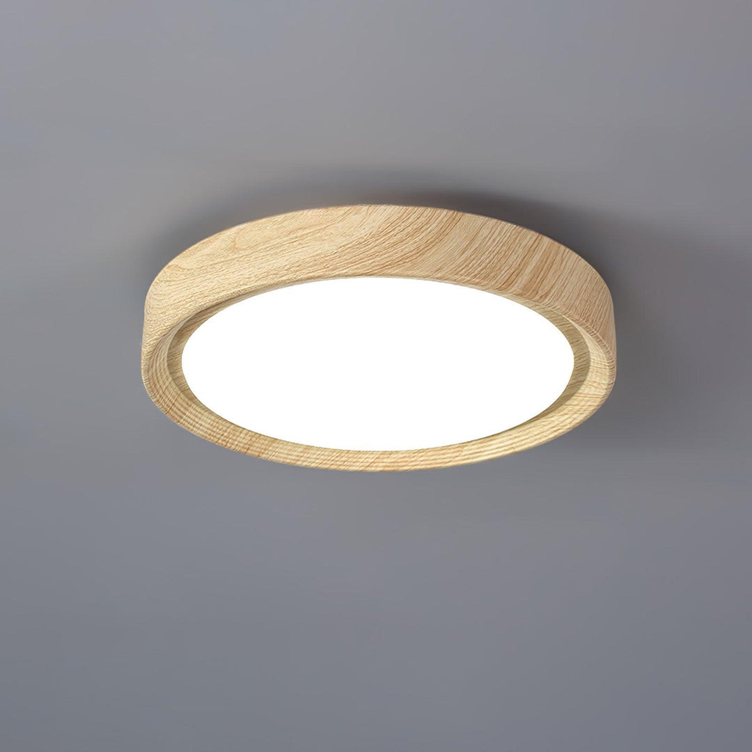 Wood Grain Round Ceiling Lamp - Vakkerlight