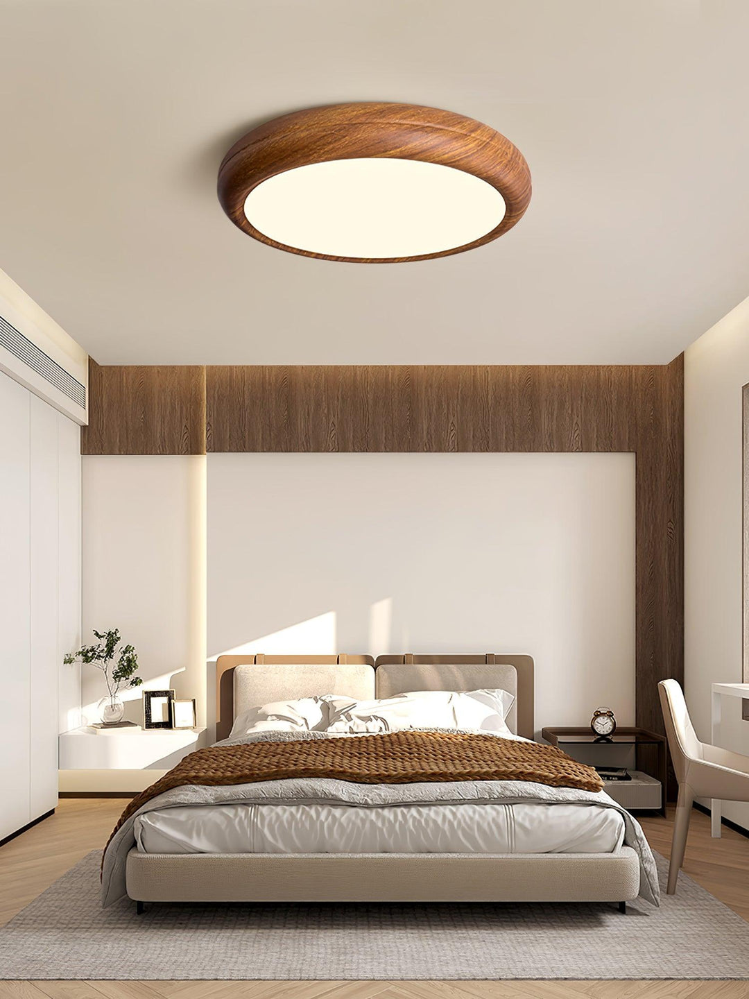 Wood Grain Round Ceiling Lamp - Vakkerlight