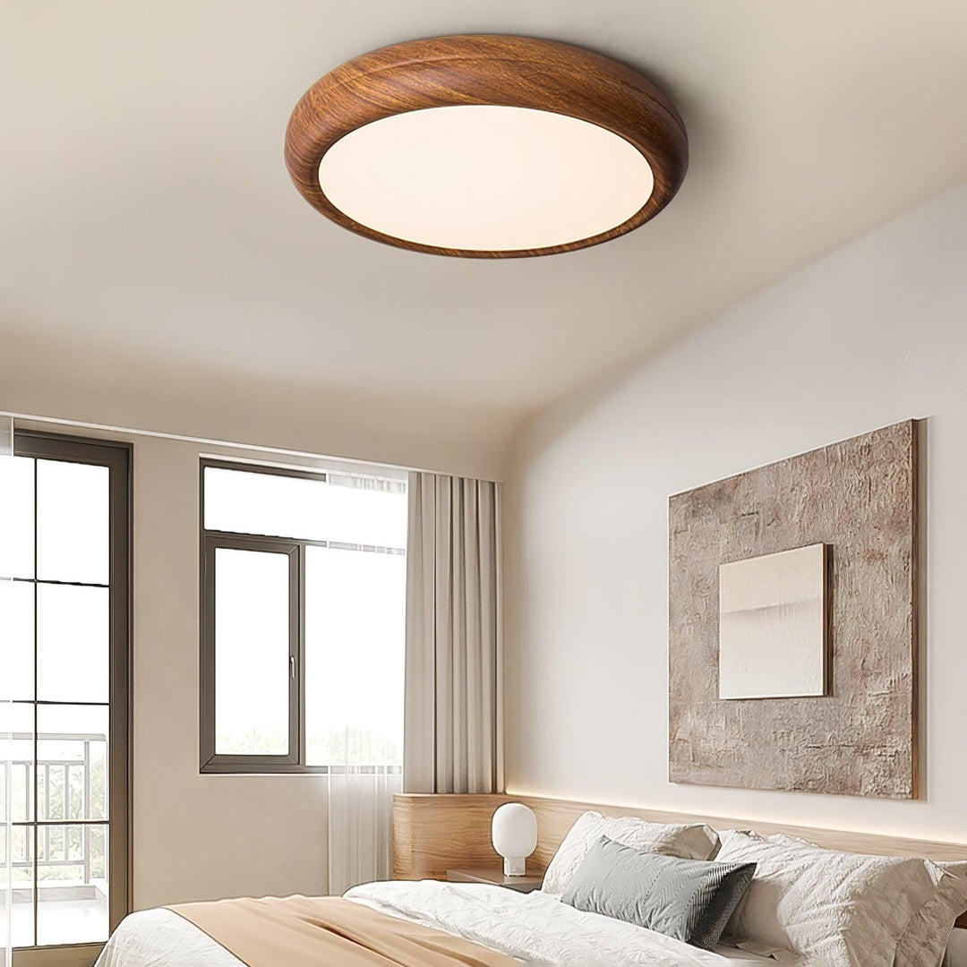 Wood Grain Round Ceiling Lamp - Vakkerlight