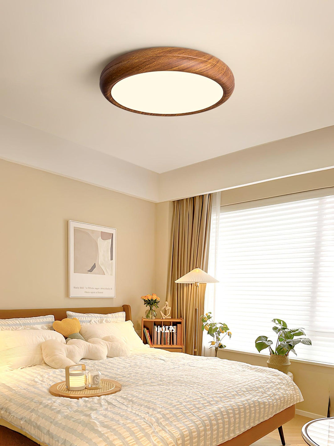 Wood Grain Round Ceiling Lamp - Vakkerlight