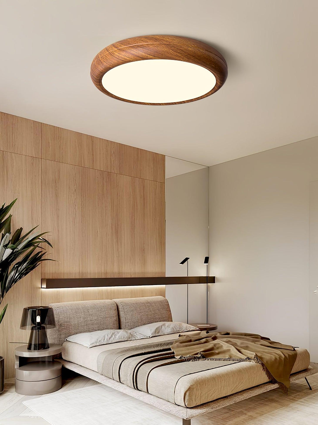 Wood Grain Round Ceiling Lamp - Vakkerlight