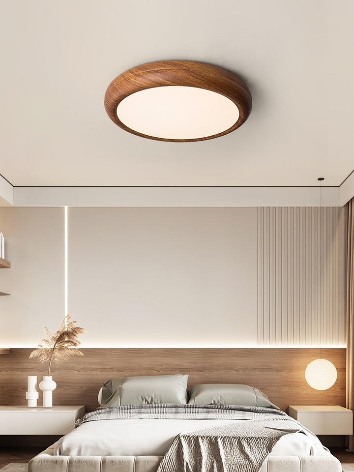 Wood Grain Round Ceiling Lamp - Vakkerlight