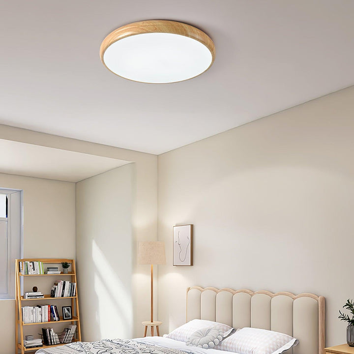 Wood Grain Round Ceiling Lamp - Vakkerlight