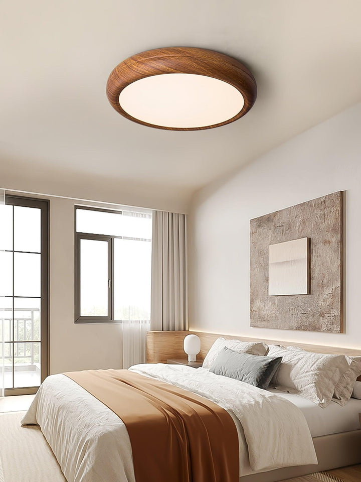 Wood Grain Round Ceiling Lamp - Vakkerlight