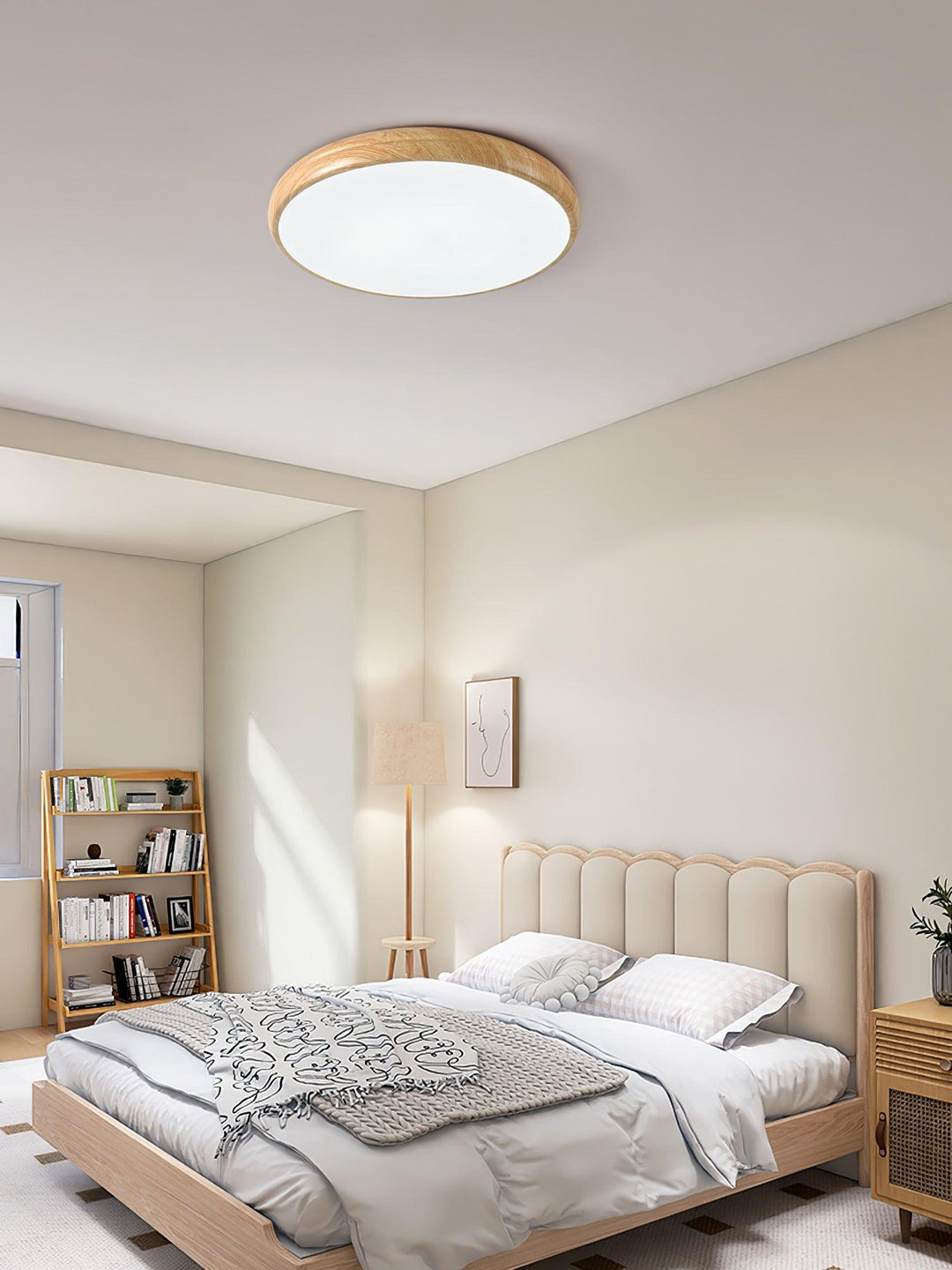 Wood Grain Round Ceiling Lamp - Vakkerlight