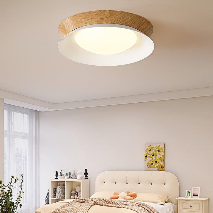 Wood Grain Round Ceiling Light - Vakkerlight