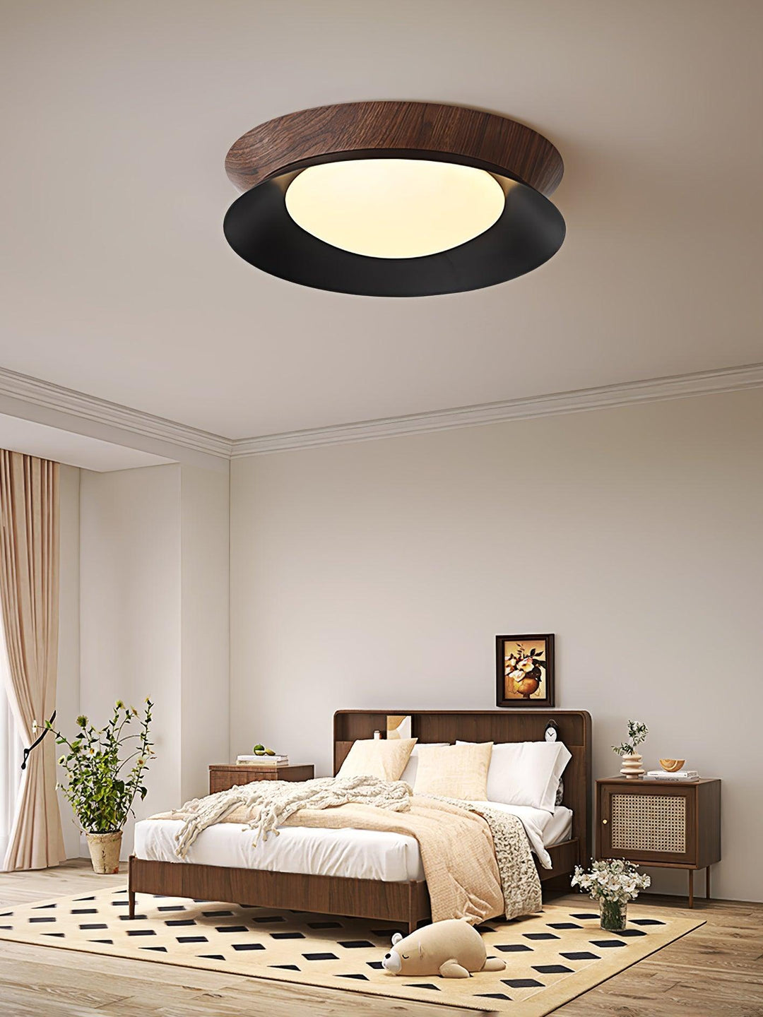 Wood Grain Round Ceiling Light - Vakkerlight