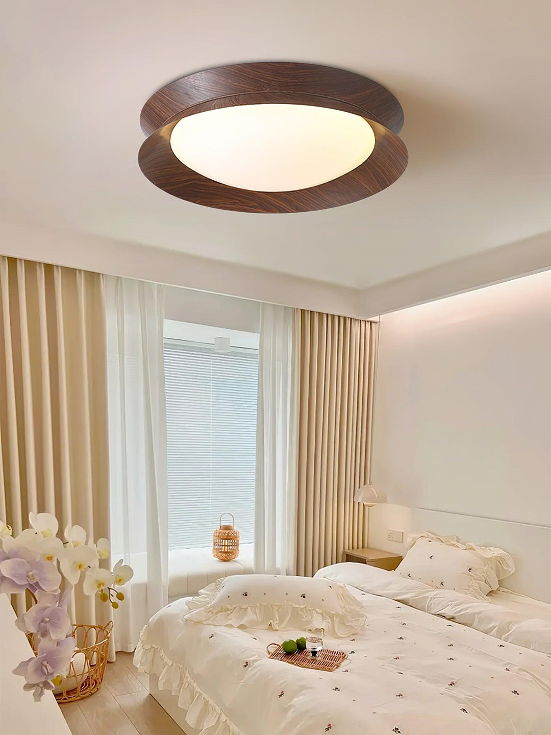 Wood Grain Round Ceiling Light - Vakkerlight