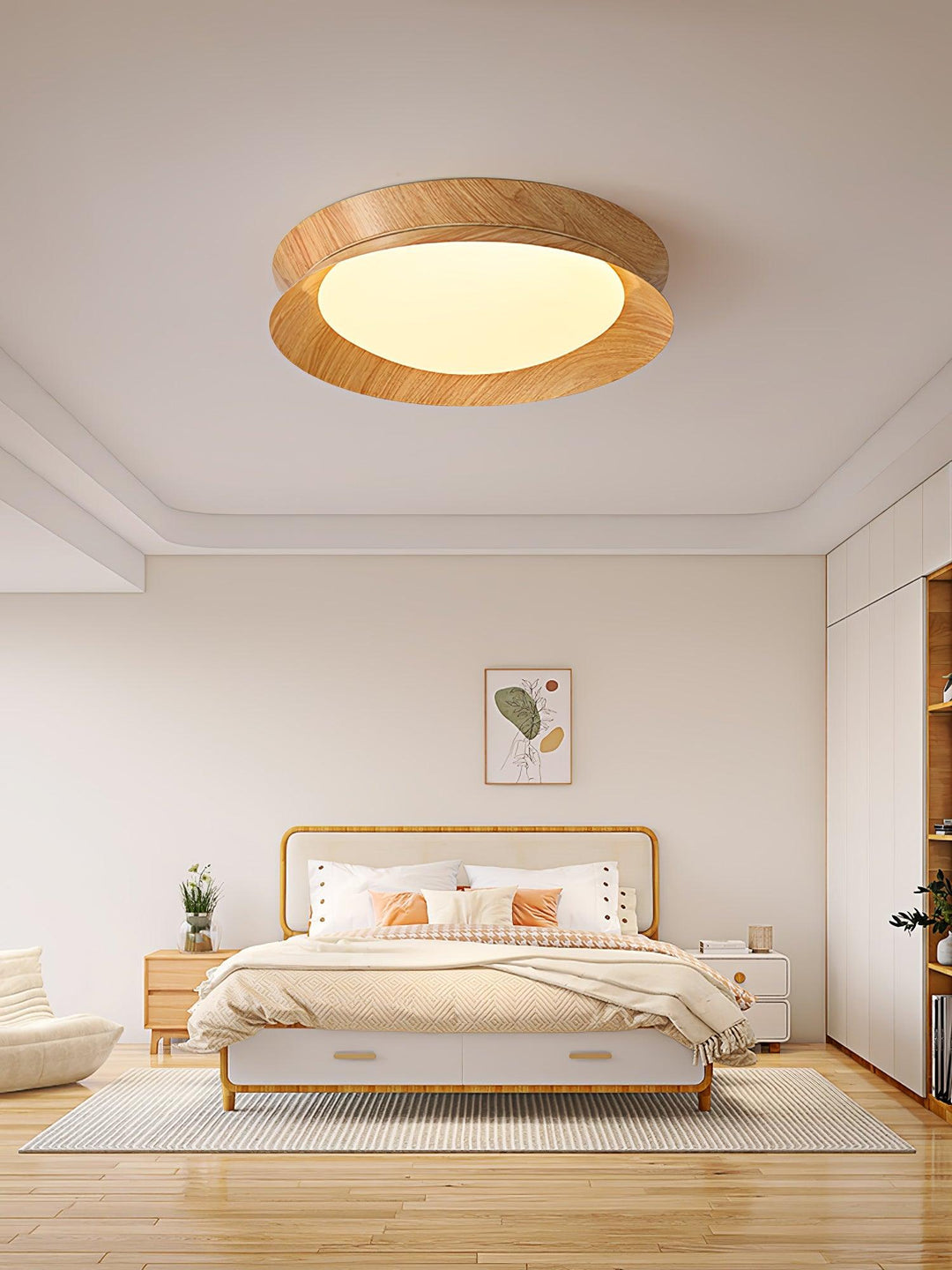 Wood Grain Round Ceiling Light - Vakkerlight