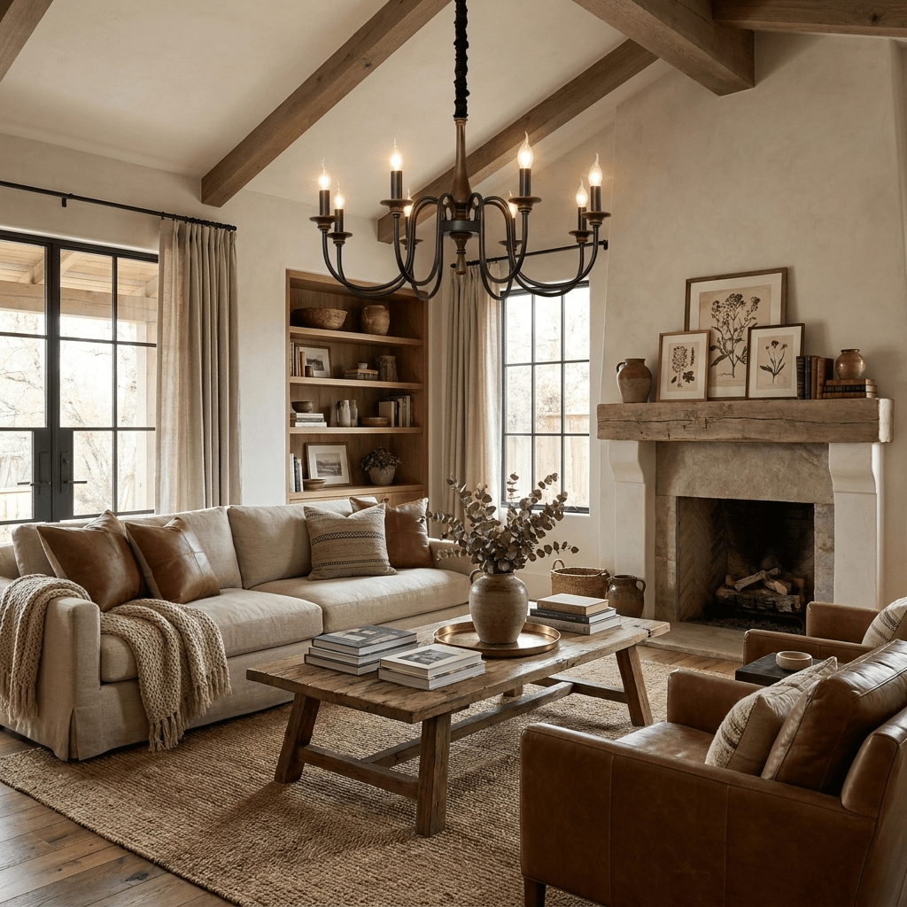 Wood Iron Candle Chandelier - Vakkerlight