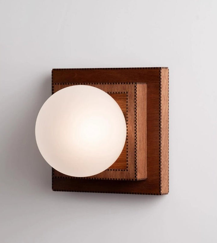 Wood Layered Globe Wall Sconce - Vakkerlight