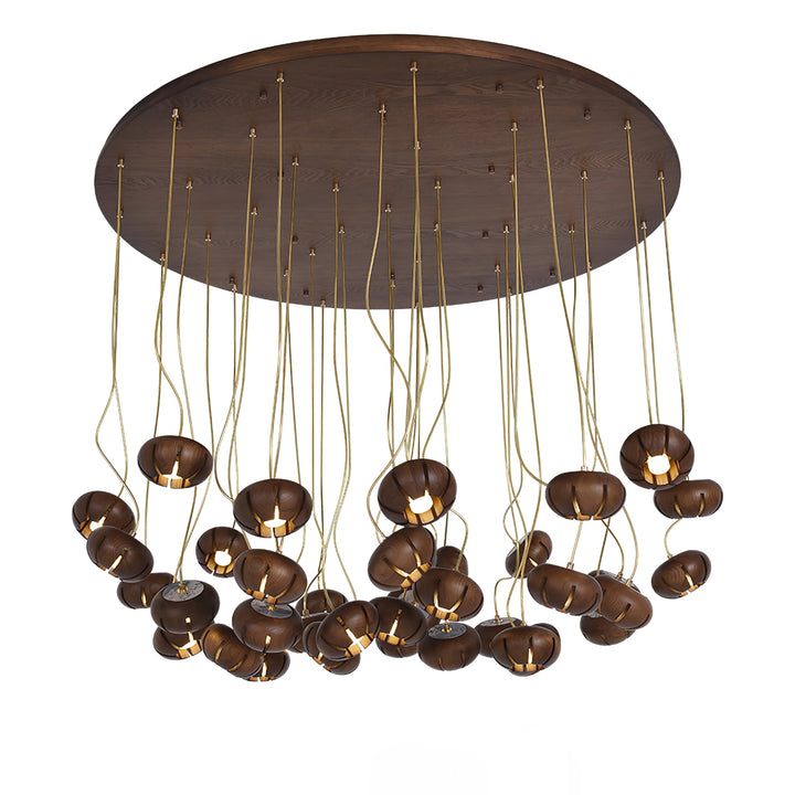 Wood Pumpkin Cluster Chandelier - Vakkerlight