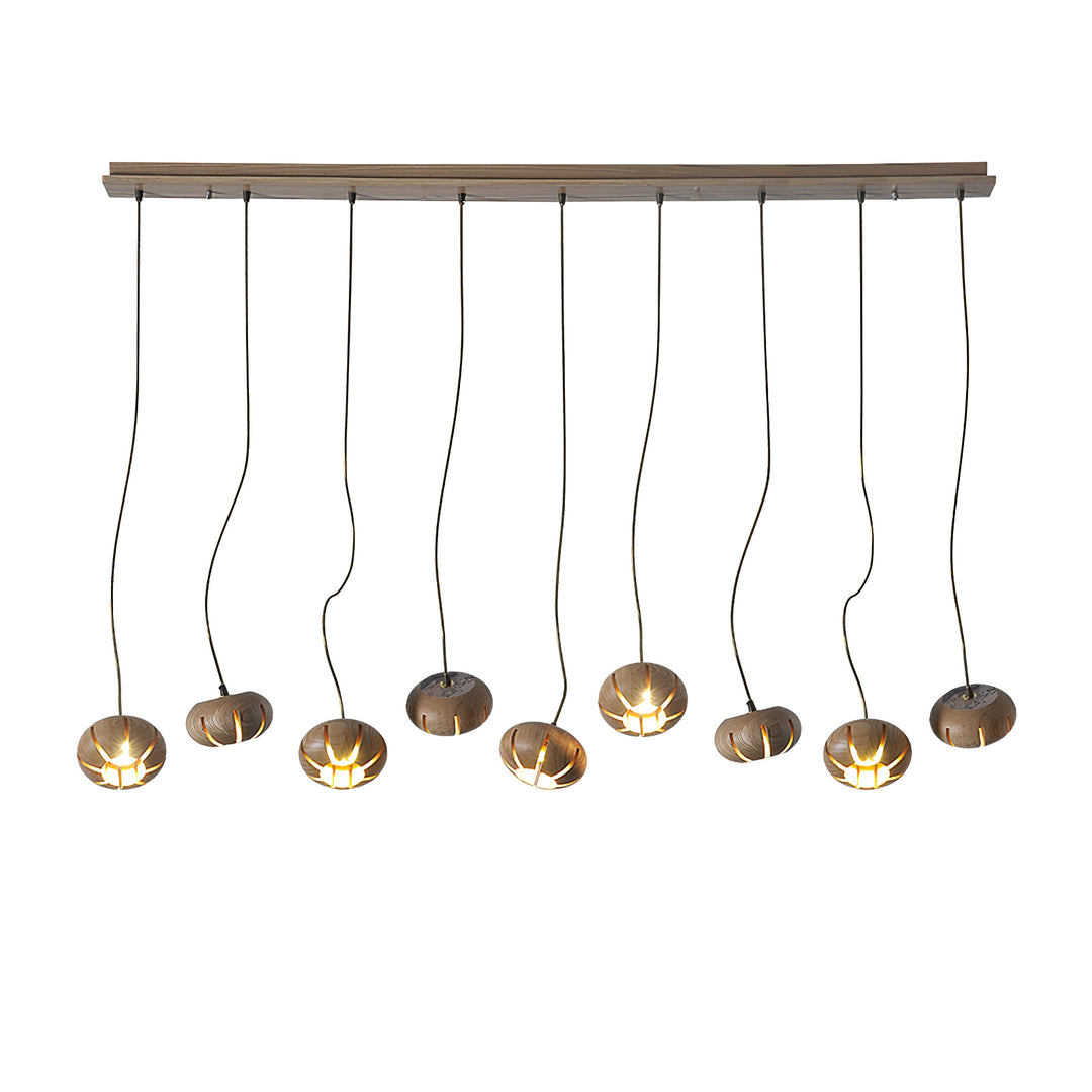 Wood Pumpkin Cluster Chandelier - Vakkerlight