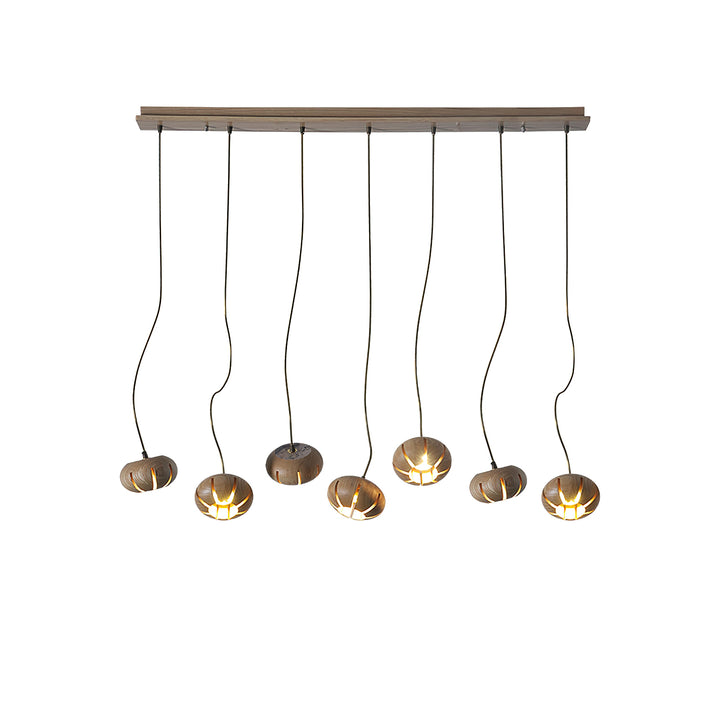 Wood Pumpkin Cluster Chandelier - Vakkerlight