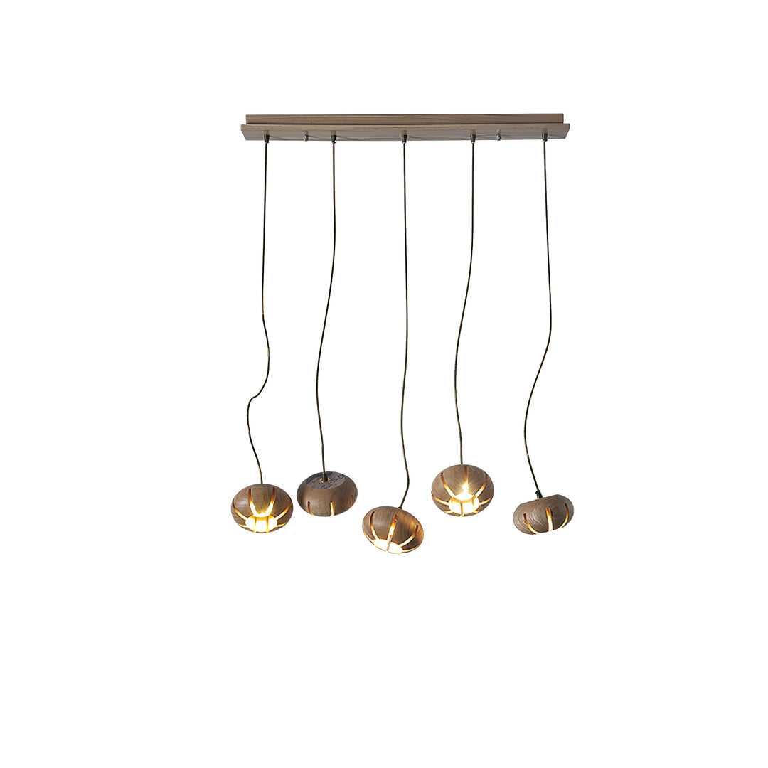 Wood Pumpkin Cluster Chandelier - Vakkerlight