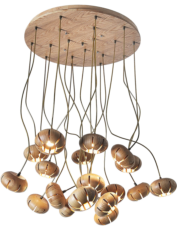 Wood Pumpkin Cluster Chandelier - Vakkerlight