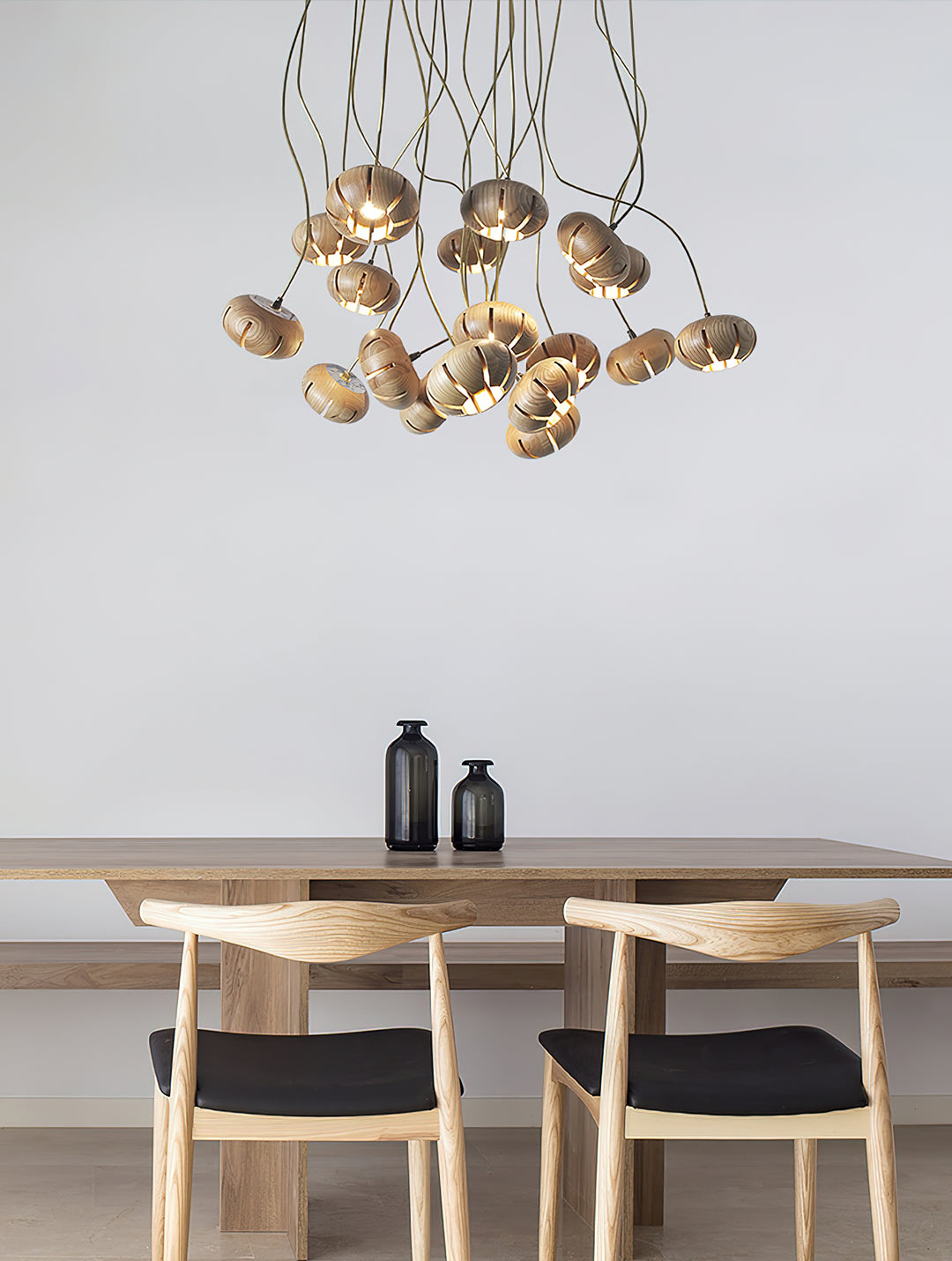 Wood Pumpkin Cluster Chandelier - Vakkerlight