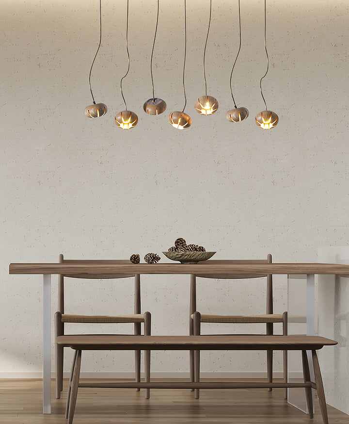 Wood Pumpkin Cluster Chandelier - Vakkerlight