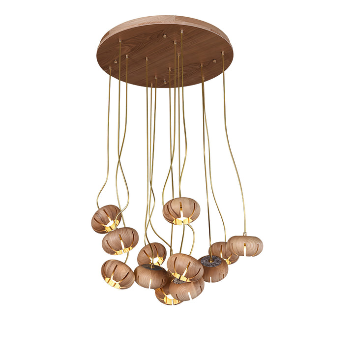 Wood Pumpkin Cluster Chandelier - Vakkerlight