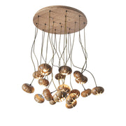 Wood Pumpkin Cluster Chandelier