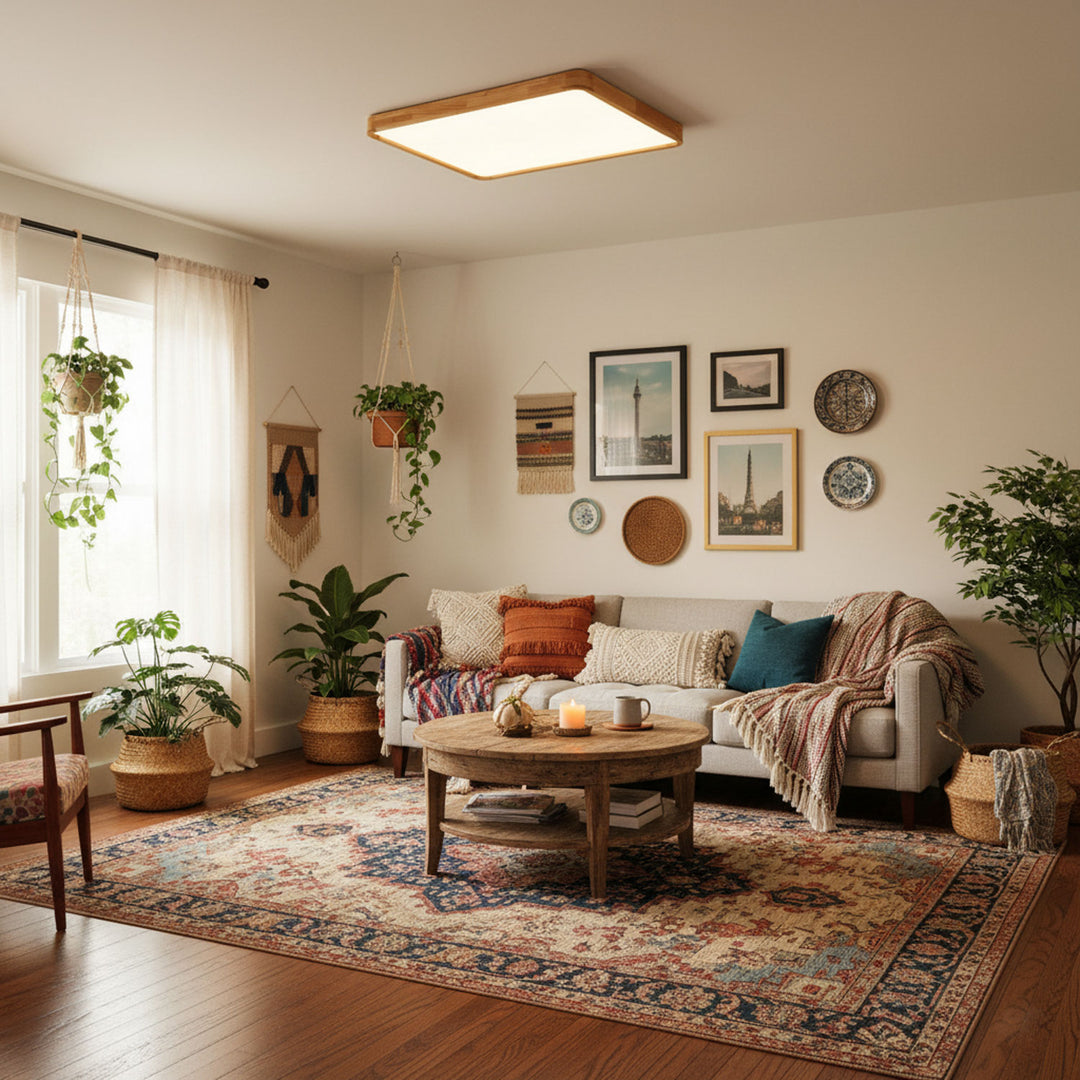 Wooden Geometric Ceiling Light - Vakkerlight