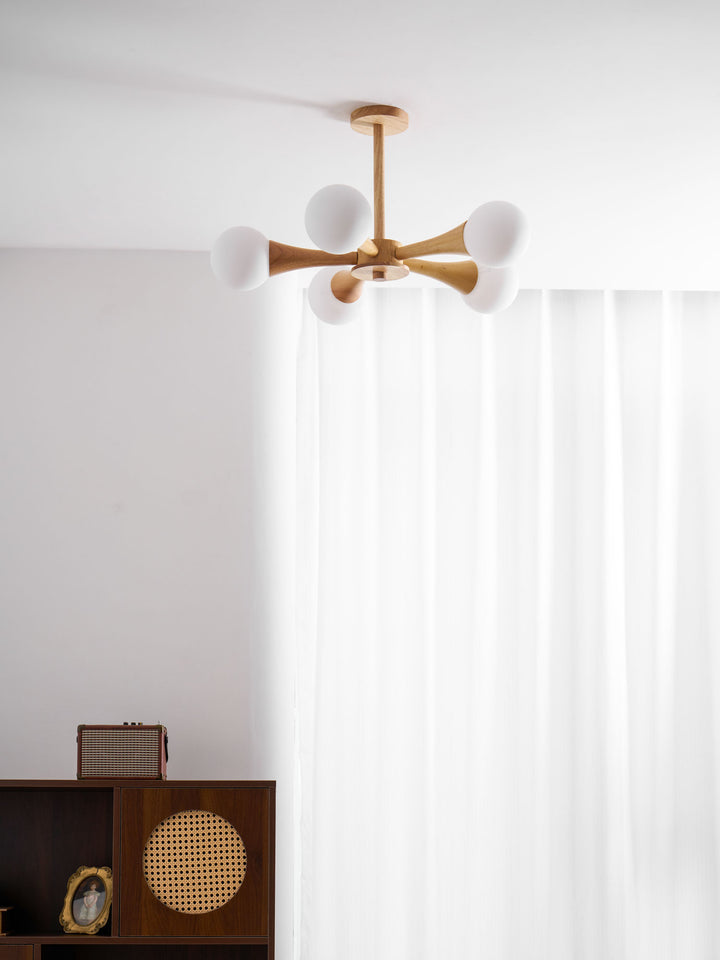 Wooden Nera Chandelier - Vakkerlight