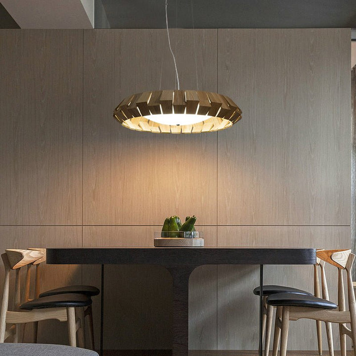 Wooden Patchwork Ring Chandelier - Vakkerlight